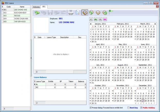 SQL Payroll software : LEAVE MODULE - MYSOFTEX SDN BHD